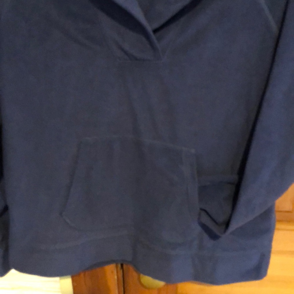 LL Bean Fleece Comfy Cowl Neck, Sz SP Blue - Picture 6 of 6